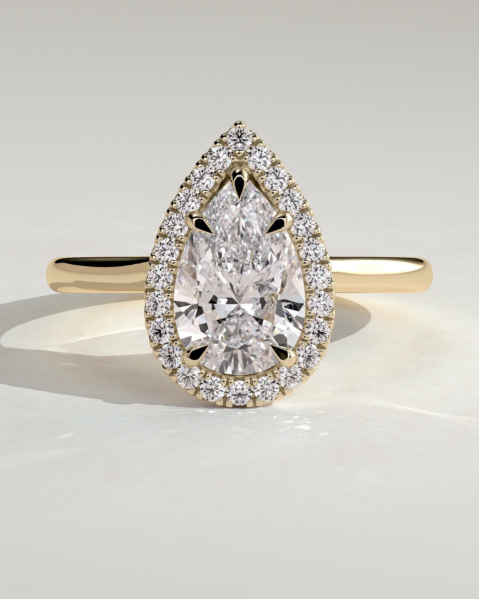 Round Halo, Pave & Split Shank Engagement Ring – 1.93 CT Lab Grown Diamond